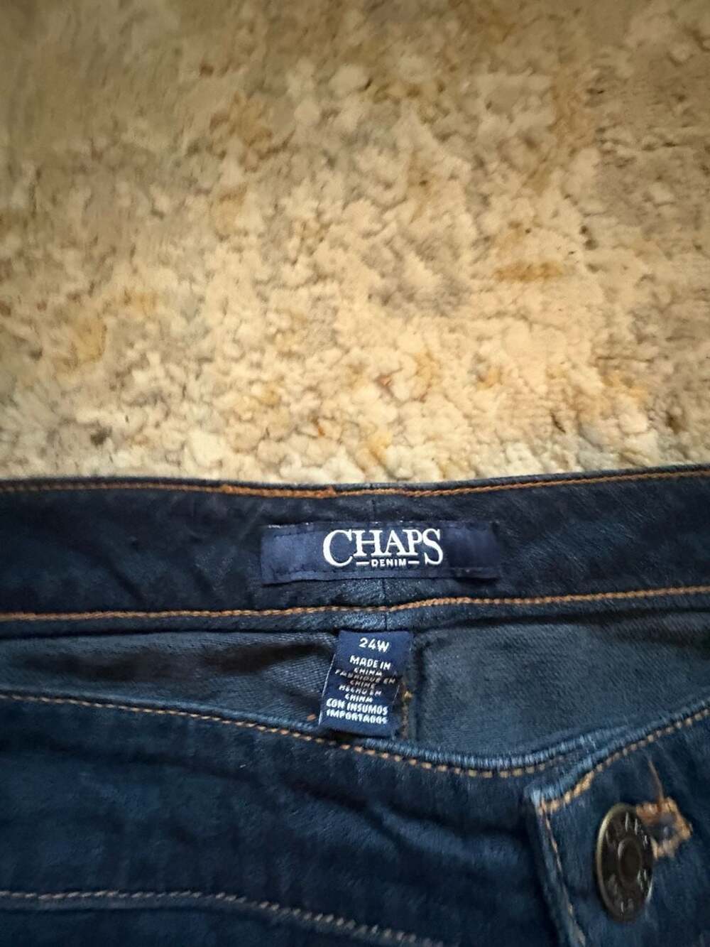 Chaps Women's Daniella Curvy Slimming Fit Dark Wash Plus Size Straight Jeans 24W